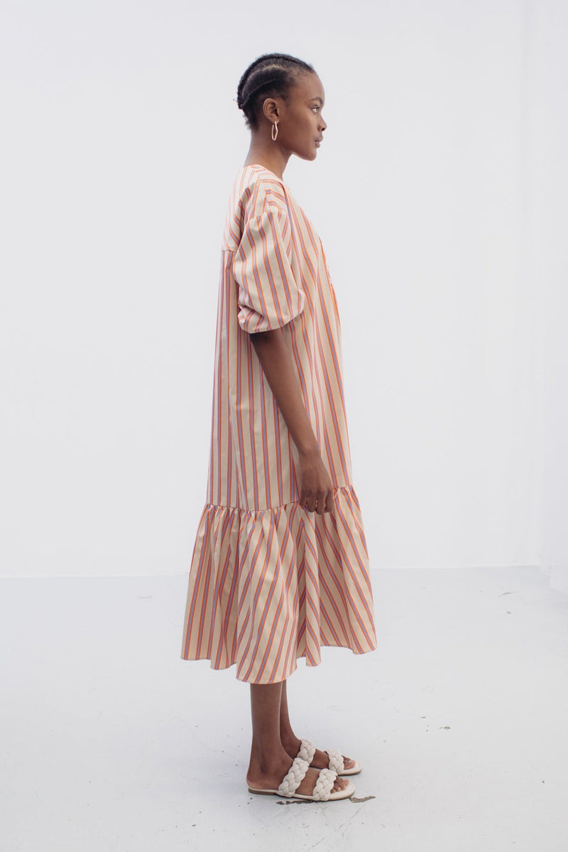 Organic Cotton Stripe Dress Keti