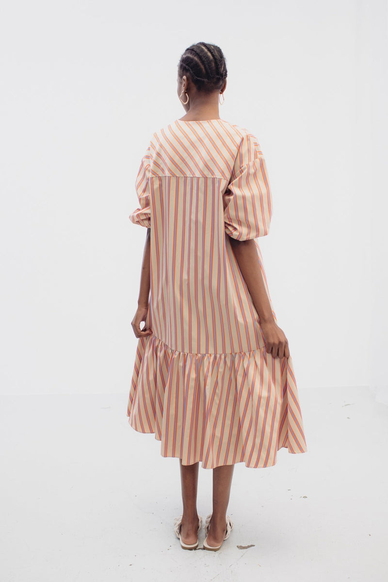 Organic Cotton Stripe Dress Keti
