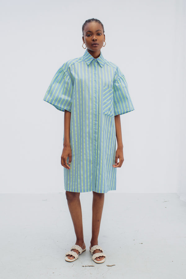 Organic Cotton Stripe Dress Kerin