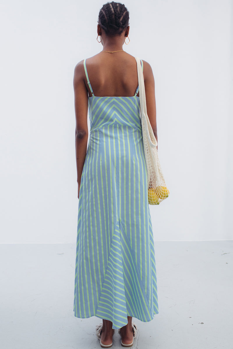 Gestreiftes Kleid aus Bio-Baumwolle Keira